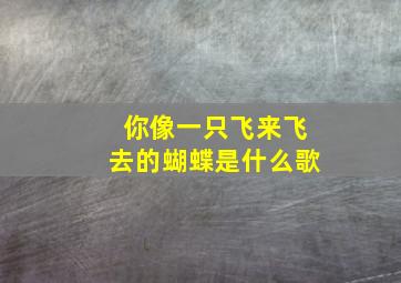 你像一只飞来飞去的蝴蝶是什么歌