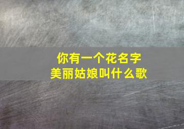 你有一个花名字美丽姑娘叫什么歌