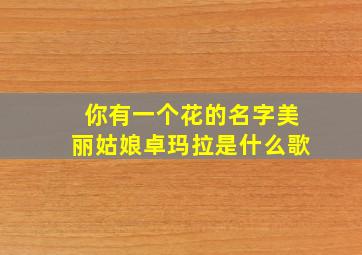 你有一个花的名字美丽姑娘卓玛拉是什么歌