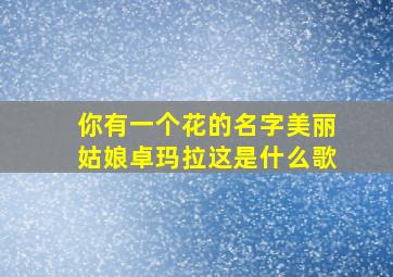 你有一个花的名字美丽姑娘卓玛拉这是什么歌