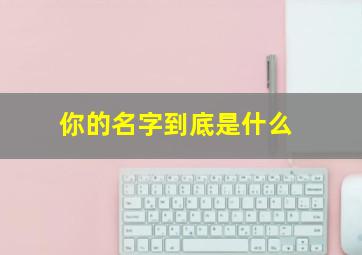 你的名字到底是什么