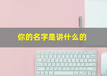 你的名字是讲什么的