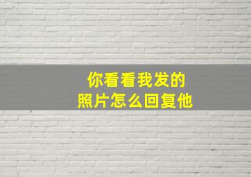 你看看我发的照片怎么回复他