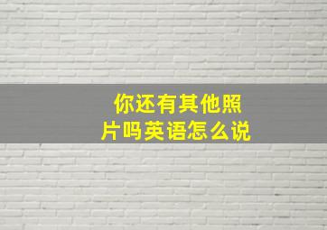 你还有其他照片吗英语怎么说