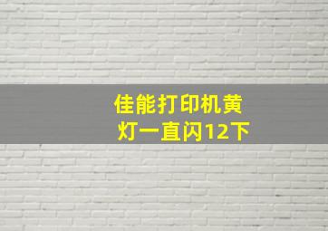 佳能打印机黄灯一直闪12下