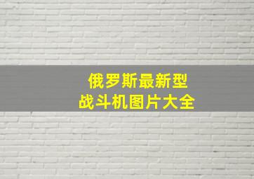 俄罗斯最新型战斗机图片大全