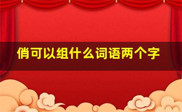 俏可以组什么词语两个字