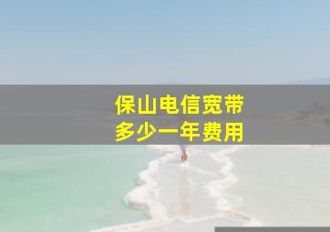 保山电信宽带多少一年费用