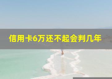 信用卡6万还不起会判几年