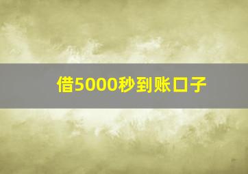 借5000秒到账口子