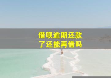 借呗逾期还款了还能再借吗