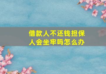 借款人不还钱担保人会坐牢吗怎么办