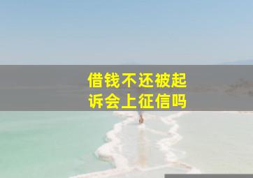 借钱不还被起诉会上征信吗