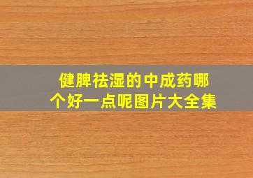 健脾祛湿的中成药哪个好一点呢图片大全集