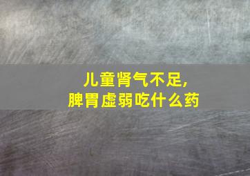 儿童肾气不足,脾胃虚弱吃什么药