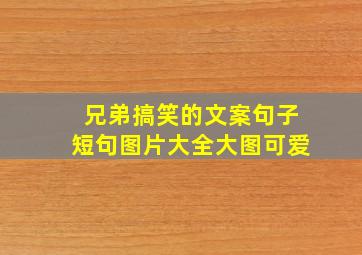 兄弟搞笑的文案句子短句图片大全大图可爱