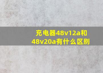 充电器48v12a和48v20a有什么区别