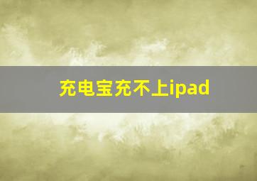 充电宝充不上ipad