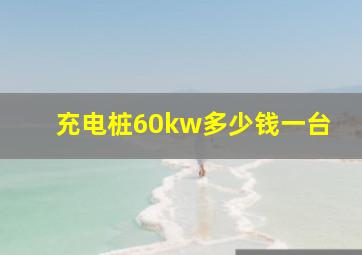 充电桩60kw多少钱一台