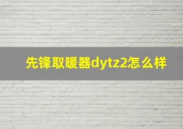 先锋取暖器dytz2怎么样