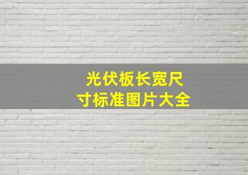 光伏板长宽尺寸标准图片大全