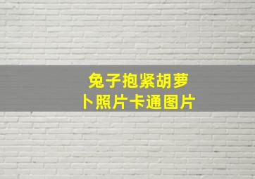 兔子抱紧胡萝卜照片卡通图片