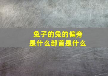 兔子的兔的偏旁是什么部首是什么