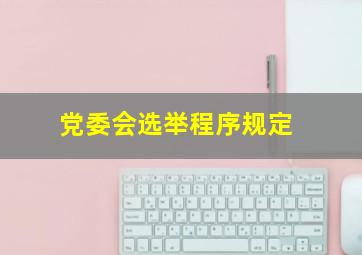 党委会选举程序规定