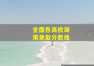 全国各高校湖南录取分数线