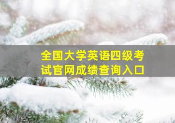 全国大学英语四级考试官网成绩查询入口