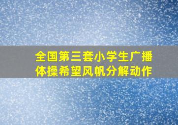 全国第三套小学生广播体操希望风帆分解动作