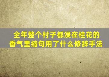 全年整个村子都浸在桂花的香气里缩句用了什么修辞手法