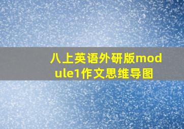 八上英语外研版module1作文思维导图