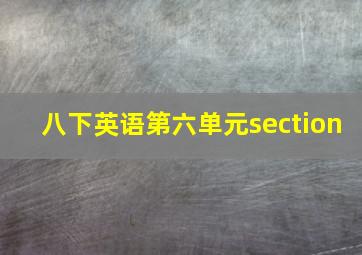 八下英语第六单元section