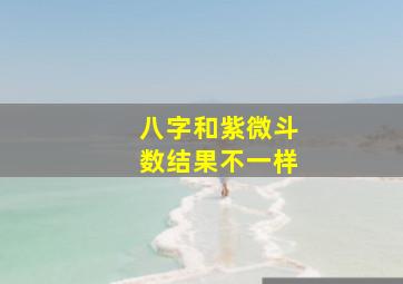 八字和紫微斗数结果不一样