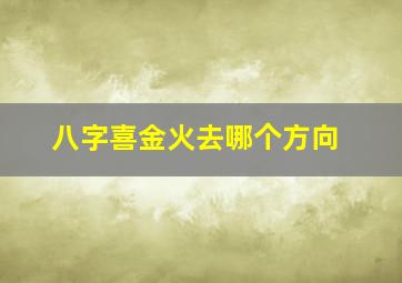 八字喜金火去哪个方向