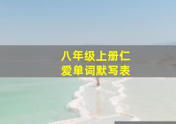 八年级上册仁爱单词默写表