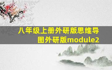 八年级上册外研版思维导图外研版module2