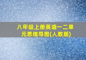 八年级上册英语一二单元思维导图(人教版)