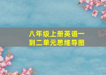 八年级上册英语一到二单元思维导图