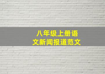 八年级上册语文新闻报道范文