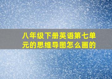 八年级下册英语第七单元的思维导图怎么画的