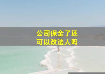 公司保全了还可以改法人吗