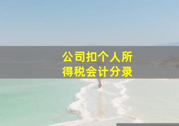 公司扣个人所得税会计分录