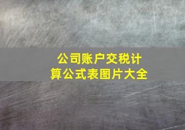 公司账户交税计算公式表图片大全