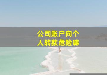 公司账户向个人转款危险嘛