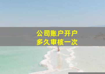 公司账户开户多久审核一次