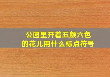 公园里开着五颜六色的花儿用什么标点符号