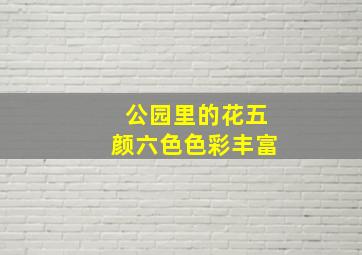 公园里的花五颜六色色彩丰富