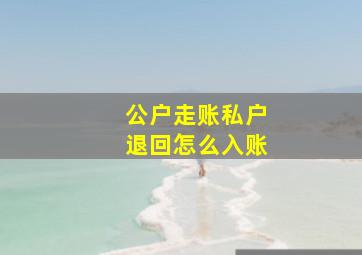 公户走账私户退回怎么入账